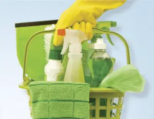 Eco-cleaning products being used by our professional office cleaning staff in NYC.