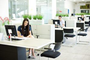 Co-working office cleaning services in NYC by SanMar Building Services LLC in Midtown Manhattan. Office cleaning services by bonded and insured professional NYC office cleaners.