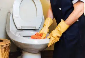 Cleaning office bathrooms in New York City