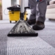 Commercial office carpet cleaning using eco-friendly cleaning equipment to clean carpet, New York City.