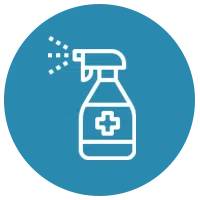 Icon of a spray bottle for a broad spectrum sanitizer - Sanmar Building Services LLC